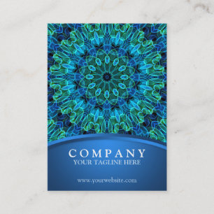 Blaue u. grüne Edelstein-Mandala Visitenkarte