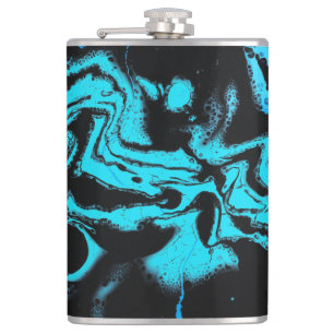 Blaue u. schwarze Flasche - "wenn 2 Blues treffen Flachmann