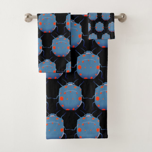 Blaue Umarmungen, Käfer Badhandtuch Set (Insitu)