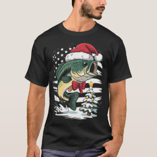 Blaue - Umrandetes Fisch-Trio T-Shirt