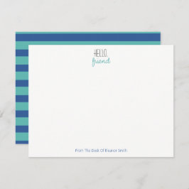 Blaue und Aquamarin gestrichene Notecards - Set vo Mitteilungskarte