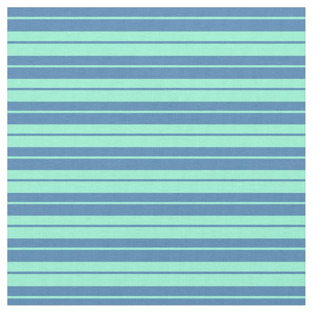 Blaue und Aquamarine-Muster Stoff (Nahaufnahme)