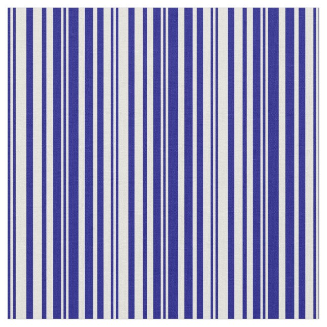 Blaue und Beige Streifen/Linienmuster Stoff (Nahaufnahme)