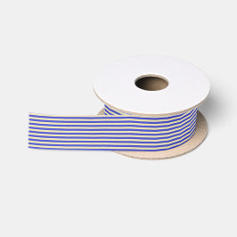 Blaue und beige Streifen Satinband