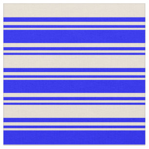 Blaue und Bisque farbige Linien Stoff