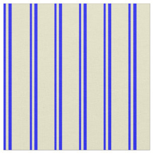 Blaue und blasse Goldenrod Linien/Streifen Muster Stoff