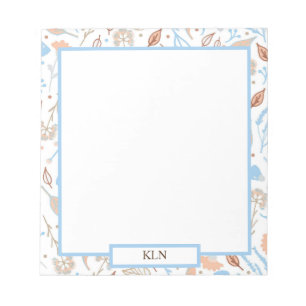 Blaue und braune Herbstleaves   Fall Themed Notepa Notizblock