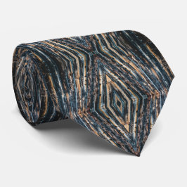 Blaue und braune Holzbalken Foto Perspektive Muste Krawatte