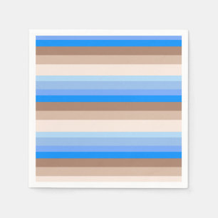 Blaue und braune Streifen Serviette