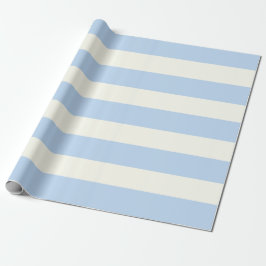 Blaue und cremefarbene Streifen Geschenkpapier
