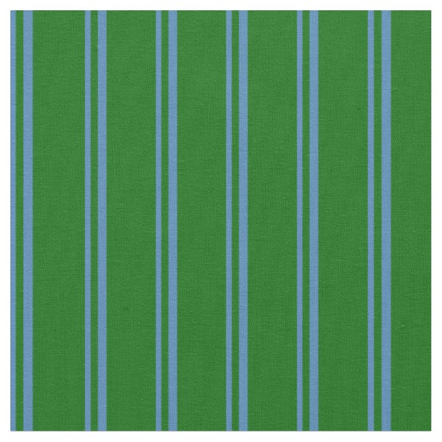 Blaue und dunkelgrüne Streifen/Linienmuster Stoff (Nahaufnahme)