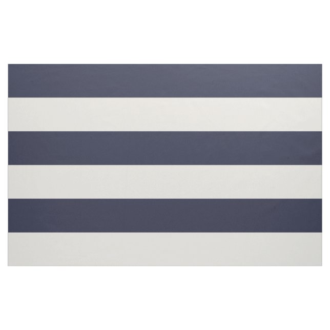 Blaue und Elfenbeinbreite Streifen großen Umfangs Stoff (Yard (91,4 cm))
