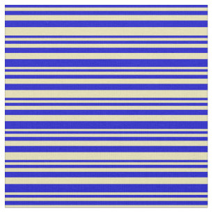 Blaue und farbige Streifen/Linienmuster Stoff