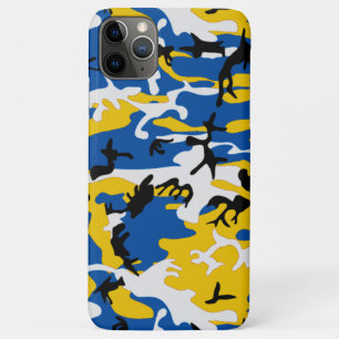 Blaue und gelbe Camouflage iPhone 11 Pro Max Hülle