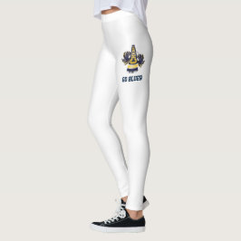 Blaue und gelbe Cheerleader-Leggings Leggings