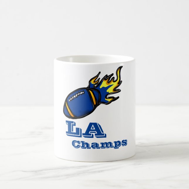 BLAUE UND GELBE FUSSBALLS KAFFEETASSE (Mittel)