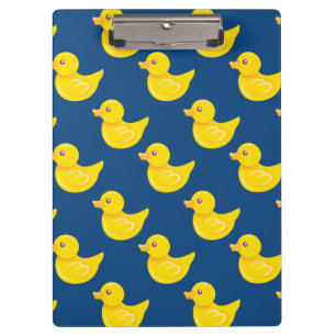 Blaue und gelbe Gummiente, Ducky Klemmbrett
