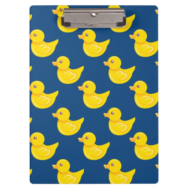 Blaue und gelbe Gummiente, Ducky Klemmbrett (Vorderseite)