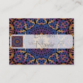 Blaue und gelbe keltische Knotenfliese 147 Visitenkarte