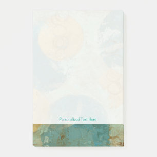 Blaue und gelbe Kreise Post-it Klebezettel