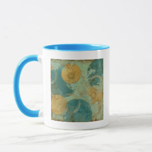 Blaue und gelbe Kreise Tasse