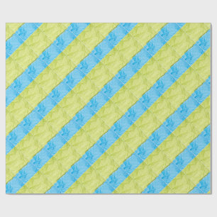 blaue und gelbe Paletten Geschenkpapier
