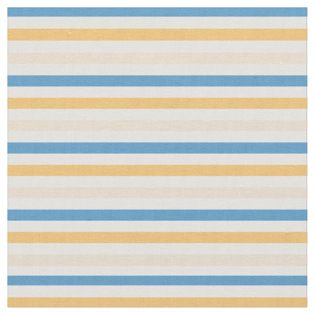 Blaue und gelbe Streifen Stoff (Nahaufnahme)