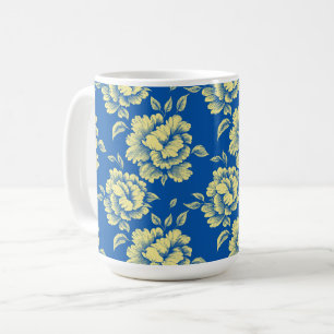 Blaue und gelbe Torfkörbe - französische Landdekor Kaffeetasse