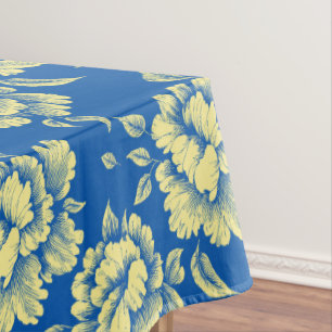 Blaue und gelbe Torfkörbe - französische Landdekor Tischdecke