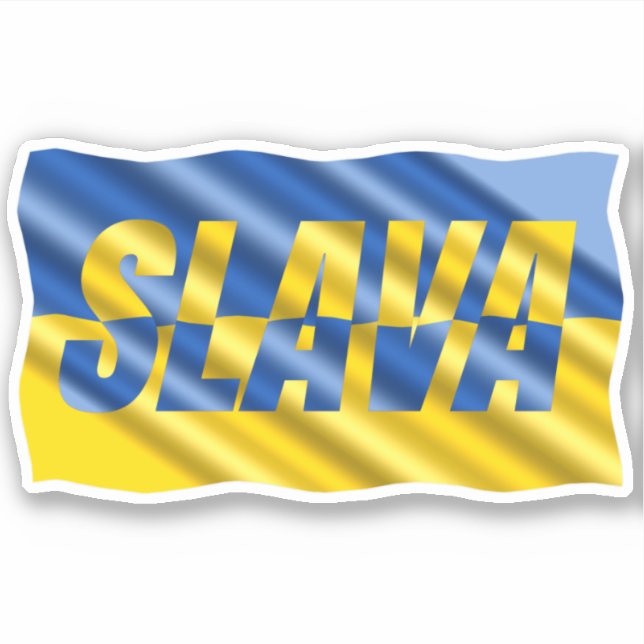 Blaue und Gelbe Ukraine inspirieren zum Frieden im Aufkleber (Vorderseite)