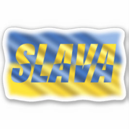 Blaue und Gelbe Ukraine inspirieren zum Frieden im Aufkleber