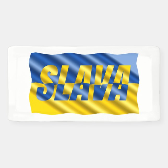 Blaue und Gelbe Ukraine inspirieren zum Frieden im Banner (Horizontal)
