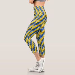 Blaue und Gelbe Ukraine inspirieren zum Frieden im Capri Leggings