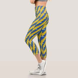 Blaue und Gelbe Ukraine inspirieren zum Frieden im Capri Leggings