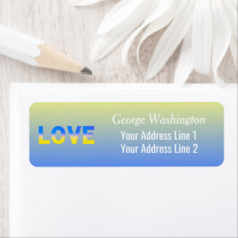 Blaue und Gelbe Ukraine Inspiriert Frieden ohne Kr