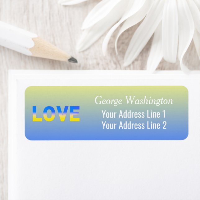 Blaue und Gelbe Ukraine Inspiriert Frieden ohne Kr (Insitu)