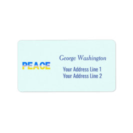 Blaue und Gelbe Ukraine Inspiriert Frieden ohne Kr Adressaufkleber