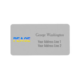 Blaue und Gelbe Ukraine Inspiriert Frieden ohne Kr Adressaufkleber