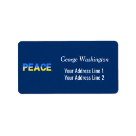 Blaue und Gelbe Ukraine Inspiriert Frieden ohne Kr Adressaufkleber