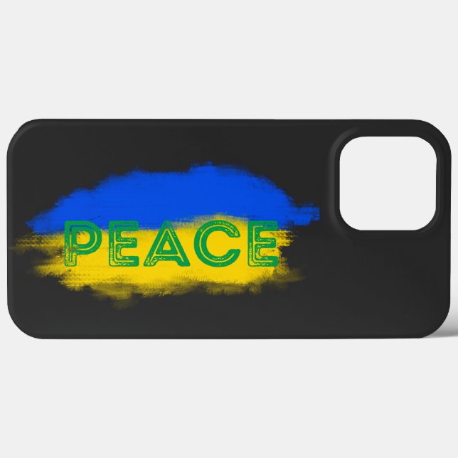 Blaue und Gelbe Ukraine Inspiriert Frieden ohne Kr Case-Mate iPhone Hülle (Rückseite (Horizontal))