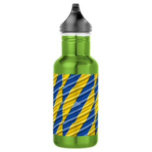 Blaue und Gelbe Ukraine Inspiriert Frieden ohne Kr Edelstahlflasche