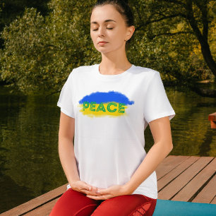 Blaue und Gelbe Ukraine Inspiriert Frieden ohne Kr T-Shirt