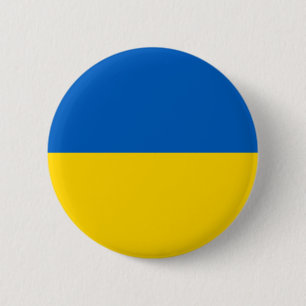 Blaue und gelbe ukrainische Bicolor-Flagge Button