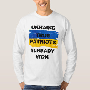 Blaue und gelbe ukrainische Flagge T-Shirt