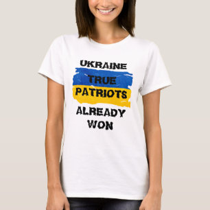 Blaue und gelbe ukrainische Flagge T-Shirt