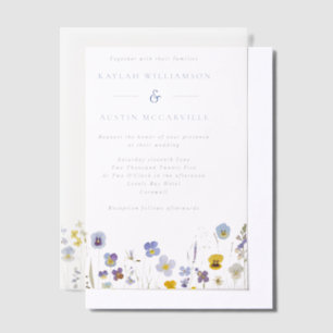Blaue und gelbe Wildblumen Hochzeit