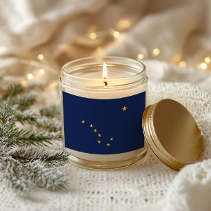 Blaue und goldene Alaska-Flagge Rechteckiger Aufkleber