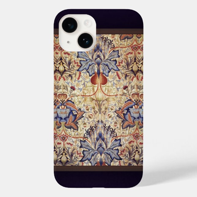 Blaue und goldene Blumen  Case-Mate iPhone Hülle (Rückseite)