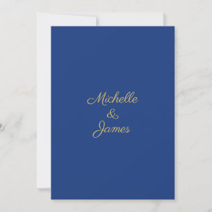 Blaue und goldene Farben Professionell Trendig Mod Dankeskarte