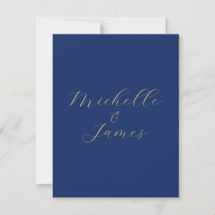 Blaue und goldene Farben Professionell trendy mode Mitteilungskarte